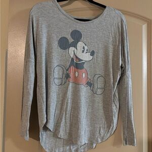Long sleeve Disney Mickey Mouse Tee in Gray
